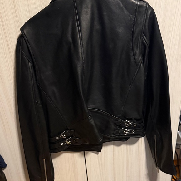 Polo by Ralph Lauren Black Leather Biker Jacket - Picture 5 of 5